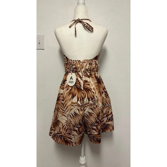 NWT $495 Autumn Adeigbo Karina Jumpsuit - Tropical Palm Resort Romper - Picture 11 of 13